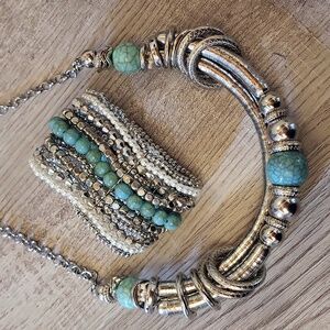 Necklace And Bracelet Set!🩵